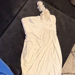 Y2K BCBG One-Shoulder White Dress